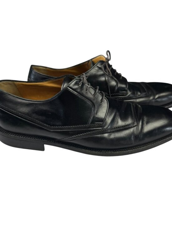 A. Testoni Mens Leather Lace Up Oxford Dress Shoes Black Size 10 US main image 9